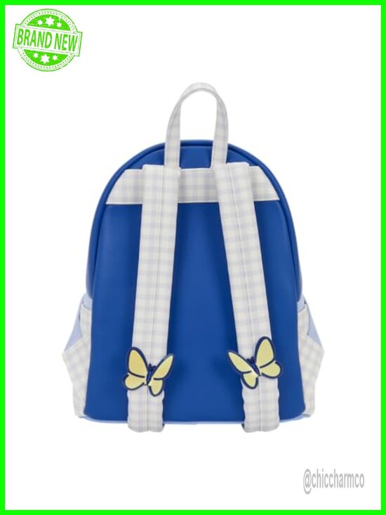 Loungefly Sanrio Pochacco Gingham Mini Backpack Faux Leather Adjustable Straps